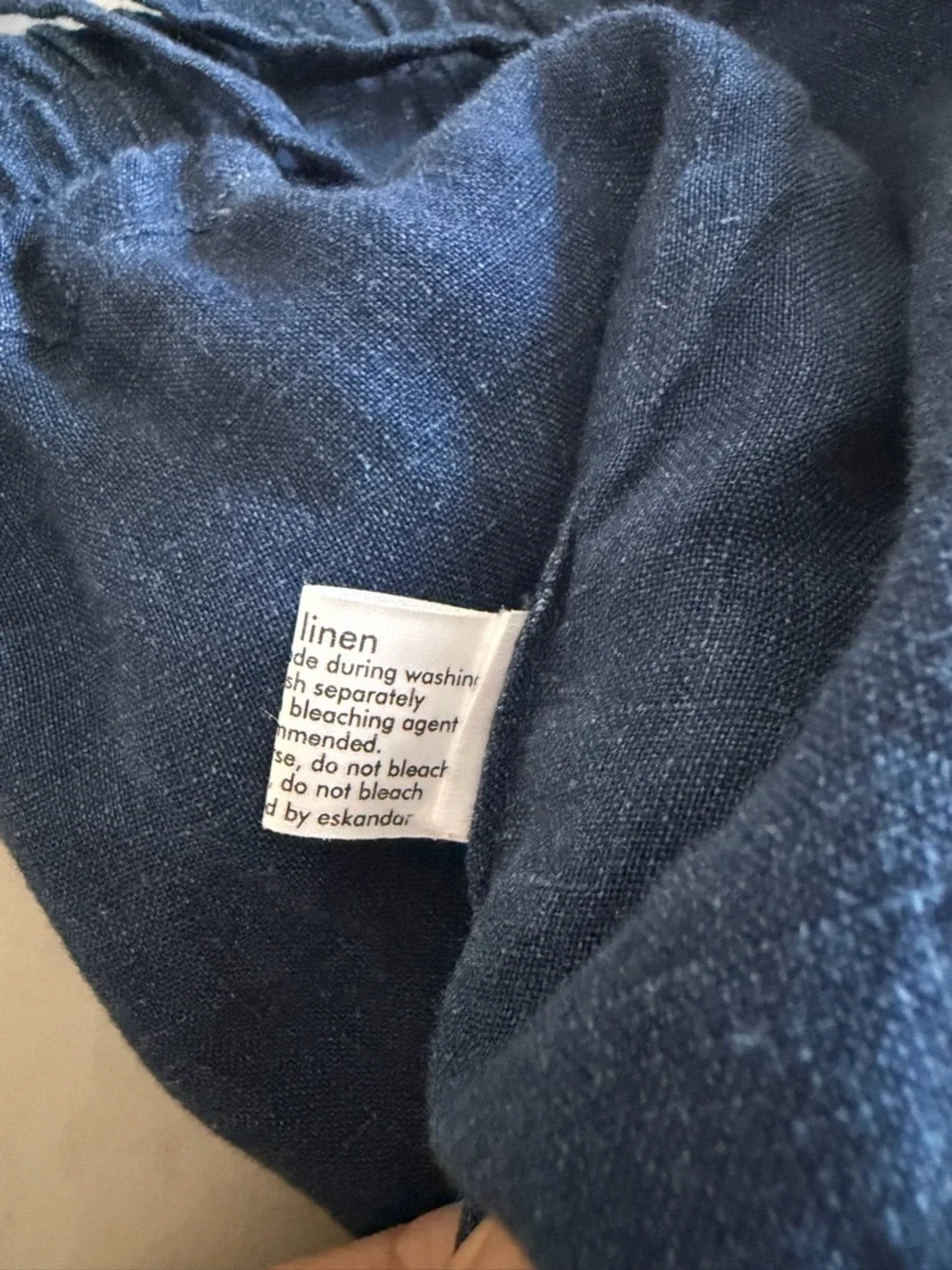 Eskandar Sz 1 S/M Blue Soft Linen Petticoat Feminine Romantic Linen Tiered Skirt